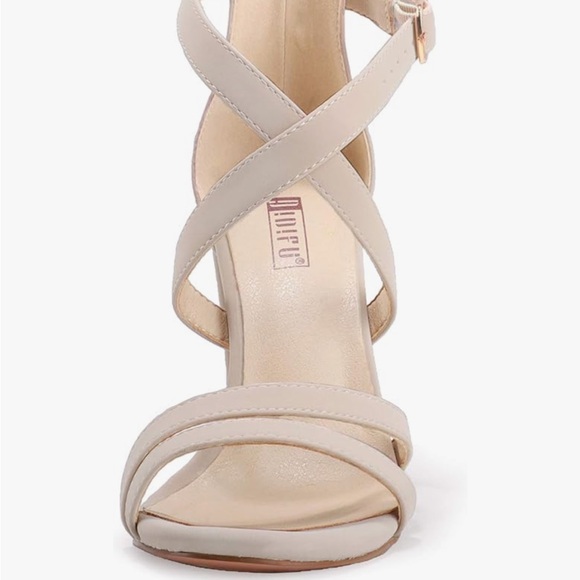 Women's Chunky Heel Sandal Strappy Open Toe Ankle Strap - Picture 9 of 10